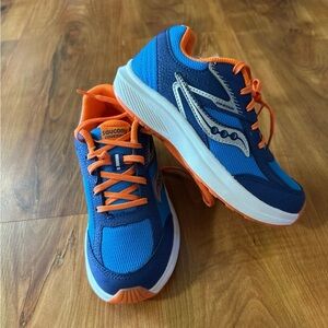 Saucony Blue and Orange Sneakers